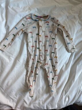 Magnetic Me Footed One-Piece Le Tigre Print (discontinued) 3-6mo